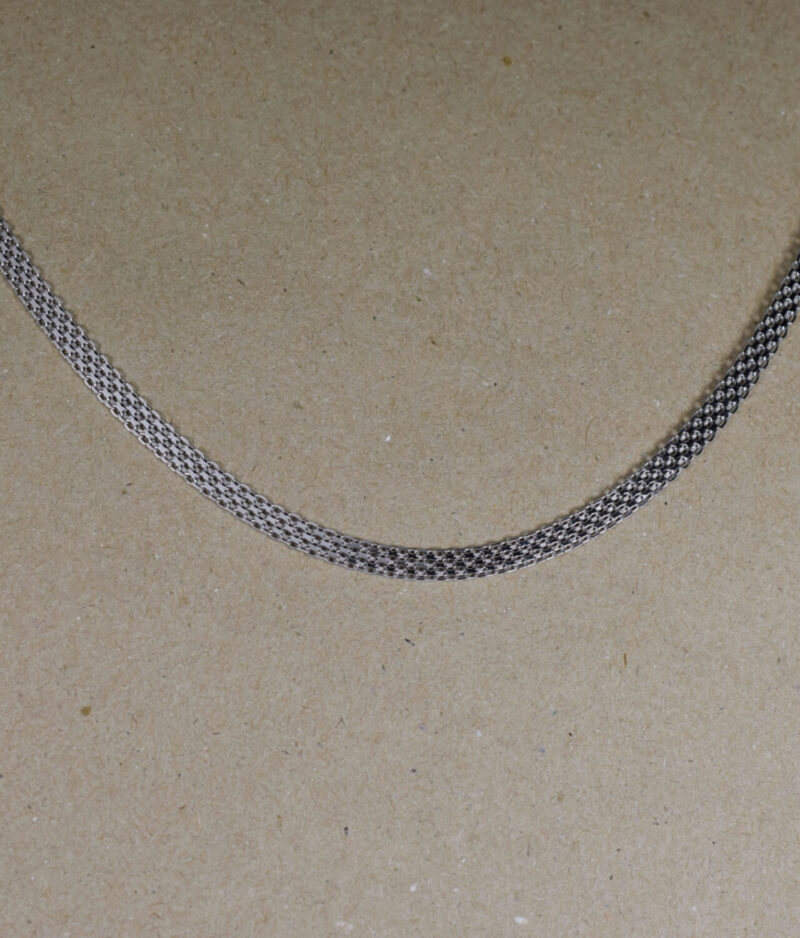 łańcuszek srebrny próba 925 ozdobna taśma szerokość 4mm długość 50cm