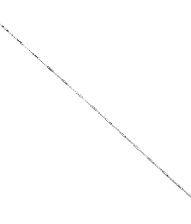łańcuszek srebrny próba 925 ozdobny pałeczki długość 45cm ponacinane ankier