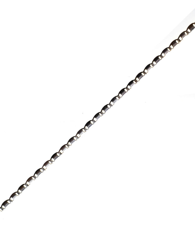łańcuszek srebrny próba 925 ozdobny rodowany gładka blaszka długość 45cm