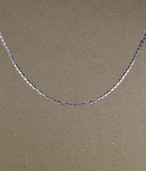 łańcuszek srebrny próba 925 ozdobny rodowany gładka blaszka długość 50cm